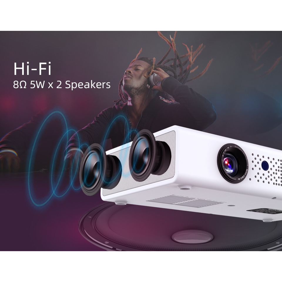 Máy Chiếu Mini Byintek R19 3D Full HD 1080P 4K khả năng trình chiếu lên đến 300 inch bảo hành chính hãng 12 tháng