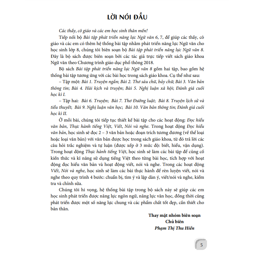 Sách - Combo Bài tập phát triển năng lực Ngữ Văn 8 - tập 1 + 2