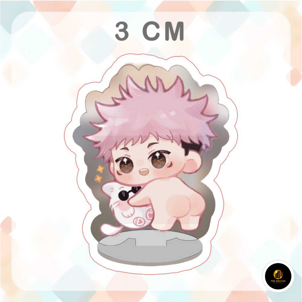 Mô hình Standee JUJUTSU KAISEN Chú Thuật Hồi Chiến ver HỞ MÔNG anime chibi mica arcylic trưng bày