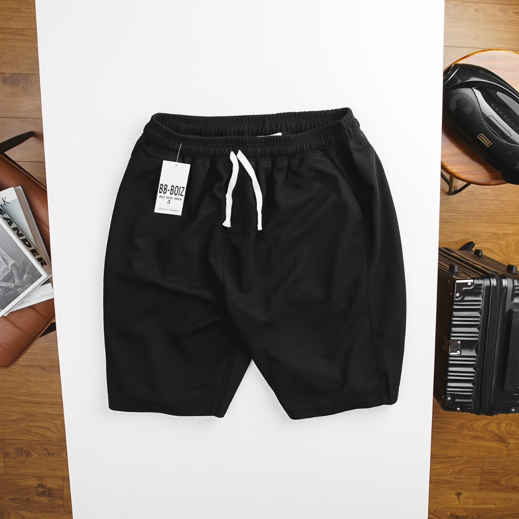 BIGSIZE - Quần short thun BB - Boiz chất tổ ong form bigsize 80kg - 130kg