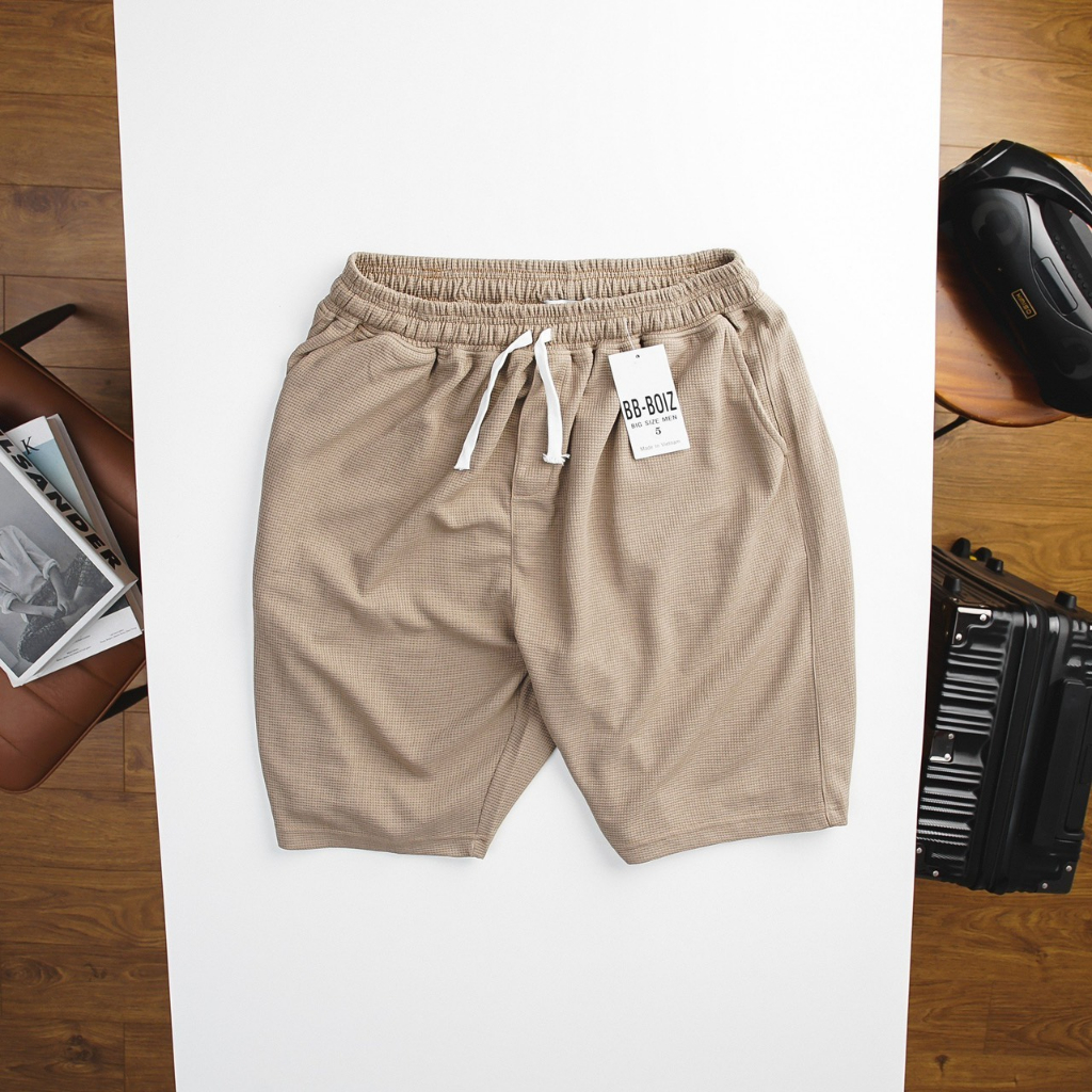 BIGSIZE - Quần short thun BB - Boiz chất tổ ong form bigsize 80kg - 130kg