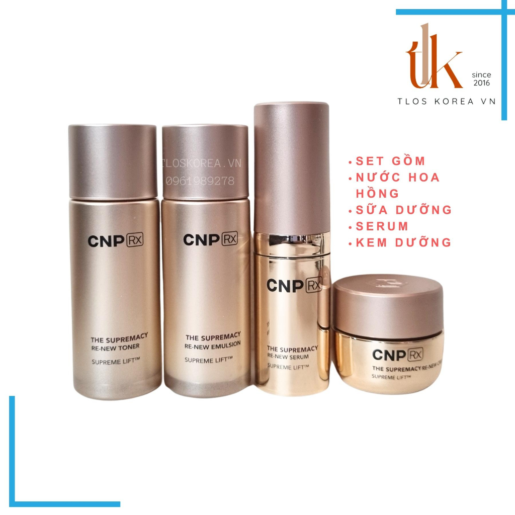 Set dưỡng da cnp rx mini the supremacy re-new vàng cao cấp