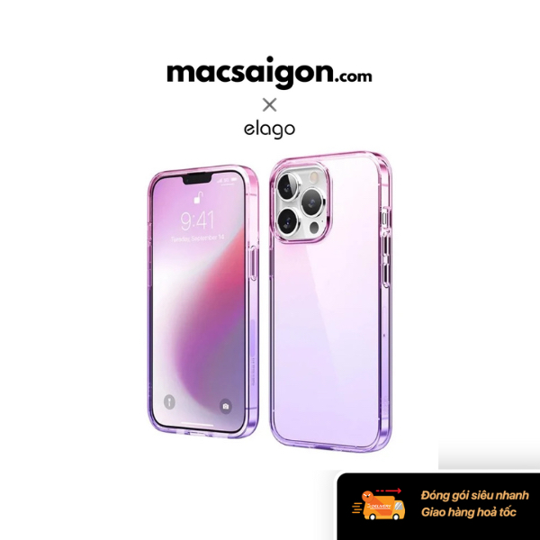 Ốp lưng iPhone 13 Pro Max elago Aurora - Tím/hồng