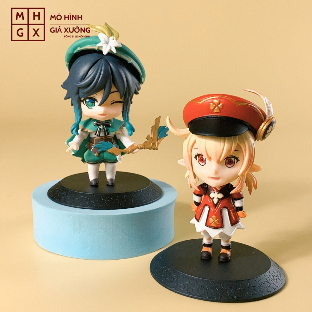 Mô Hình Genshin Impact Klee, Venti  siêu dễ thương - cao 11cm - nặng 190gram - Figure Genshin Impact - No Box