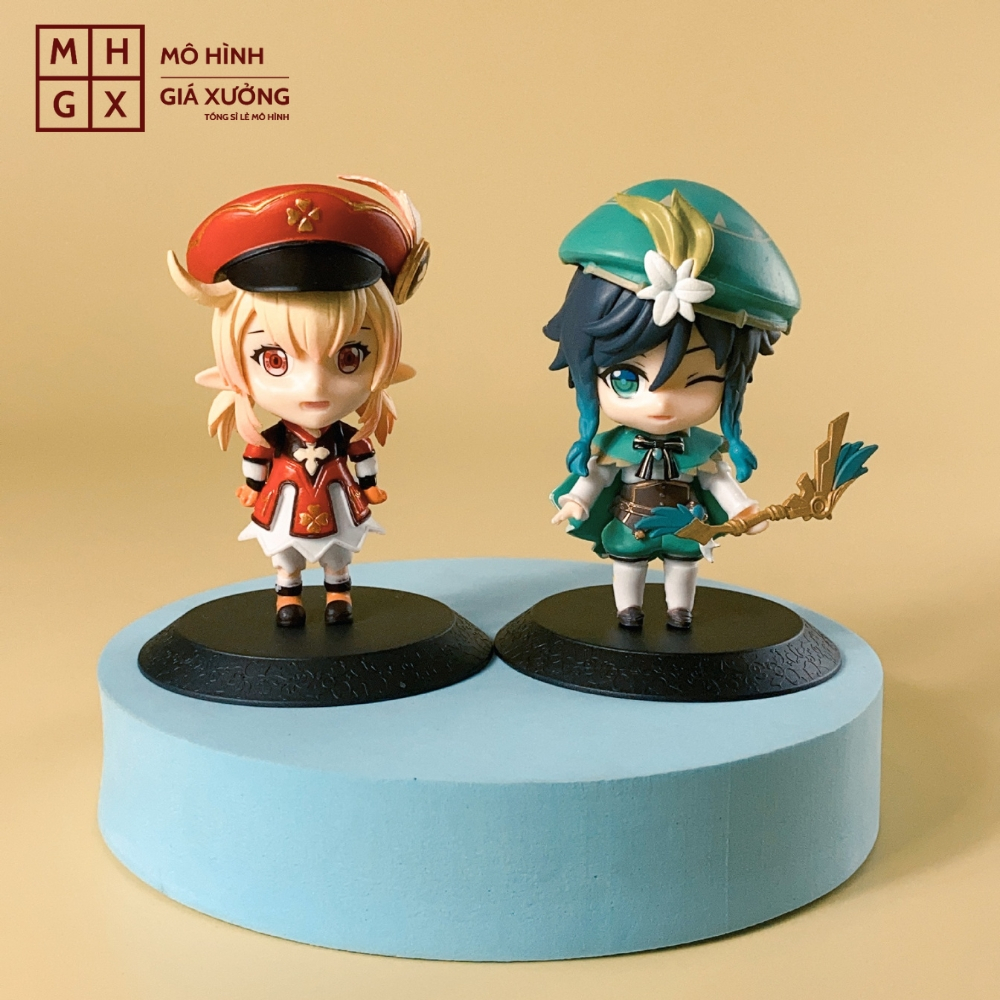 Mô Hình Genshin Impact Klee, Venti  siêu dễ thương - cao 11cm - nặng 190gram - Figure Genshin Impact - No Box
