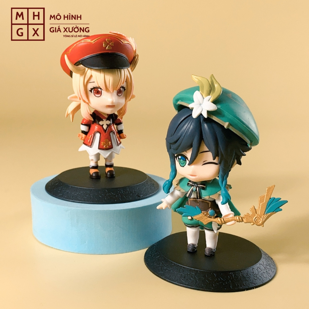 Mô Hình Genshin Impact Klee, Venti  siêu dễ thương - cao 11cm - nặng 190gram - Figure Genshin Impact - No Box