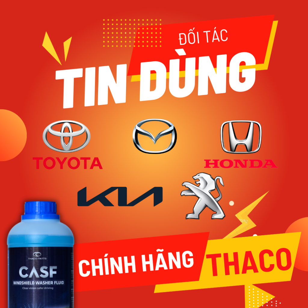 Rửa kính ô tô THACO CASF dùng cho xe TOYOTA, MAZDA, KIA - Không cần pha - Tiêu chuẩn Nhật Bản