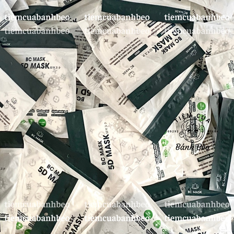 Khẩu trang 5D màu tím pastel Bảo Châu BC Mask 3 lớp kháng khuẩn ôm mặt | Tiệm Của Bánh Bèo