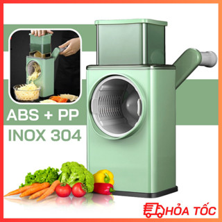 Máy Thái Lát Rau Củ Đa Năng Kèm 6 Lưỡi Dao Cắt - Thái Lát Bào Cắt Củ Quả, Tiện Lợi, Nhanh Chóng