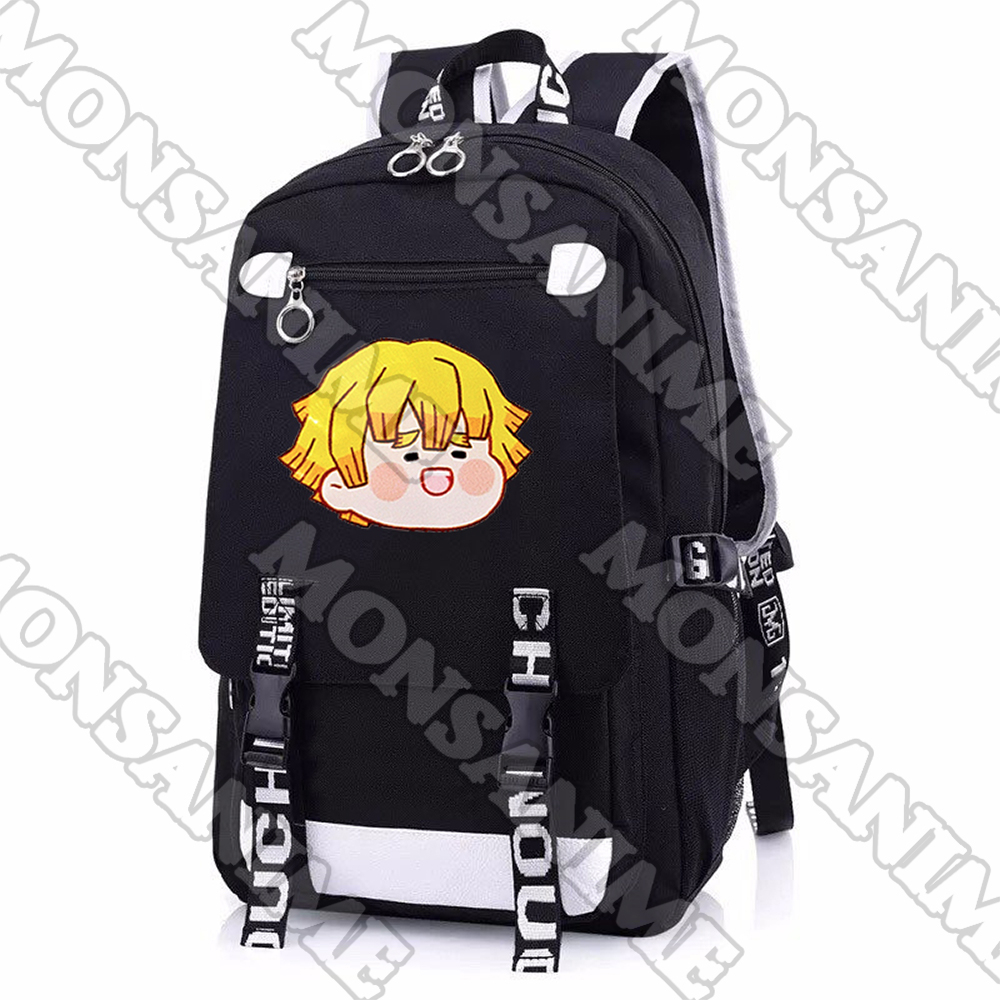 Balo nam nữ KIMETSU NO YAIBA Thanh gươm diệt quỷ ver FACE CHIBI in hình anime cặp sách đi học thời trang