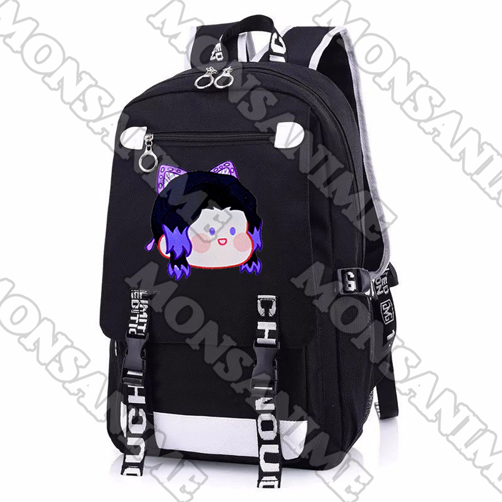 Balo nam nữ KIMETSU NO YAIBA Thanh gươm diệt quỷ ver FACE CHIBI in hình anime cặp sách đi học thời trang