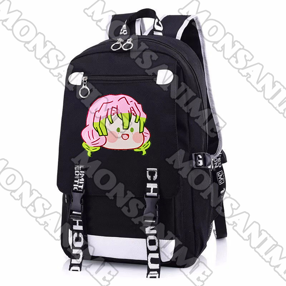 Balo nam nữ KIMETSU NO YAIBA Thanh gươm diệt quỷ ver FACE CHIBI in hình anime cặp sách đi học thời trang