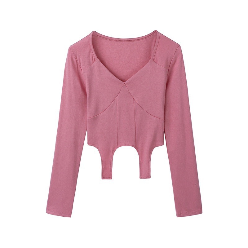 Áo thun croptop dài tay nữ, áo croptop nữ tay dài mềm mại cao cấp thời trang douyin- LOẠI 1
