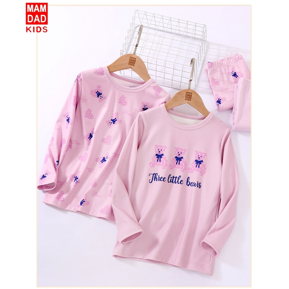 ĐỒ BỘ ĐỒ NGỦ DÀI TAY MAMDADKIDS NÀNG TIÊN CÁ 100% COTTON CHO MẸ VÀ BÉ GÁI TRẺ EM MẶC NHÀ SIZE ĐẠI