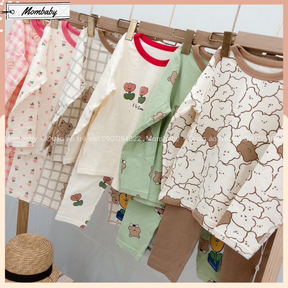 Bộ Dài Tay Hoạ Tiết Phong Cách Hàn Thích Hợp Thu Đông Cho Bé Trai Và Bé Gái