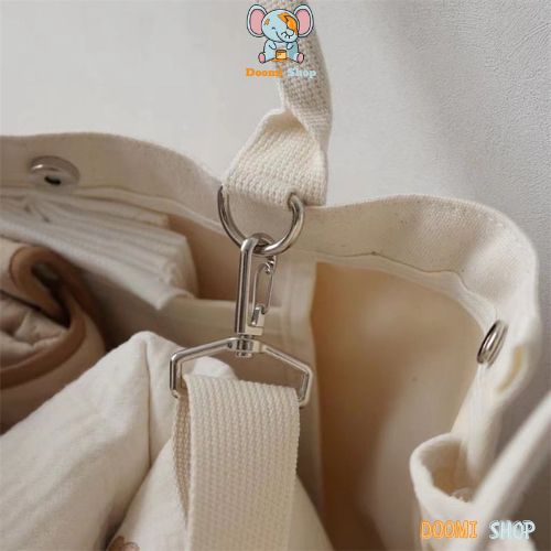 Túi Xách Bỉm Sữa Thêu Gấu Hàn Quốc Đáng Yêu Doomi Store - SP391