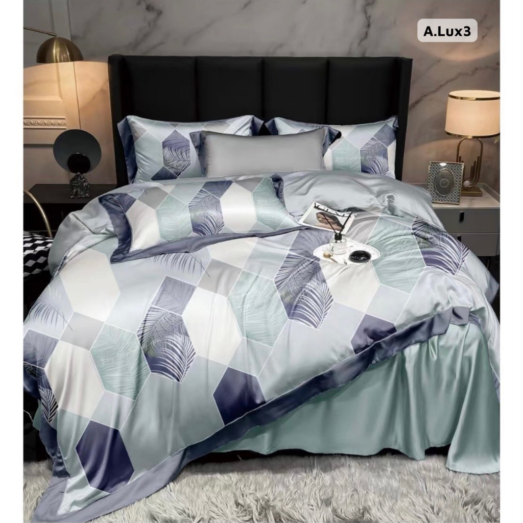 Bộ Drap Microfiber Aroma Luxury 4 Món - Vải Mát Tencel Loại 2 - Họa Tiết Đa Dạng - Sang Trọng