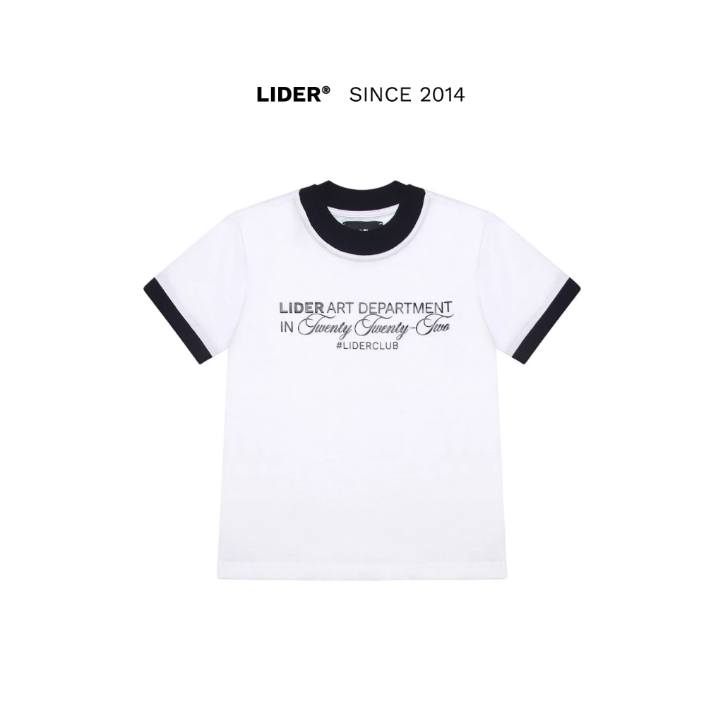 ÁO THUN ÔM BODY UNISEX LIDER ART DEPARTMENT TEE - Trắng/ Đen/ Xám