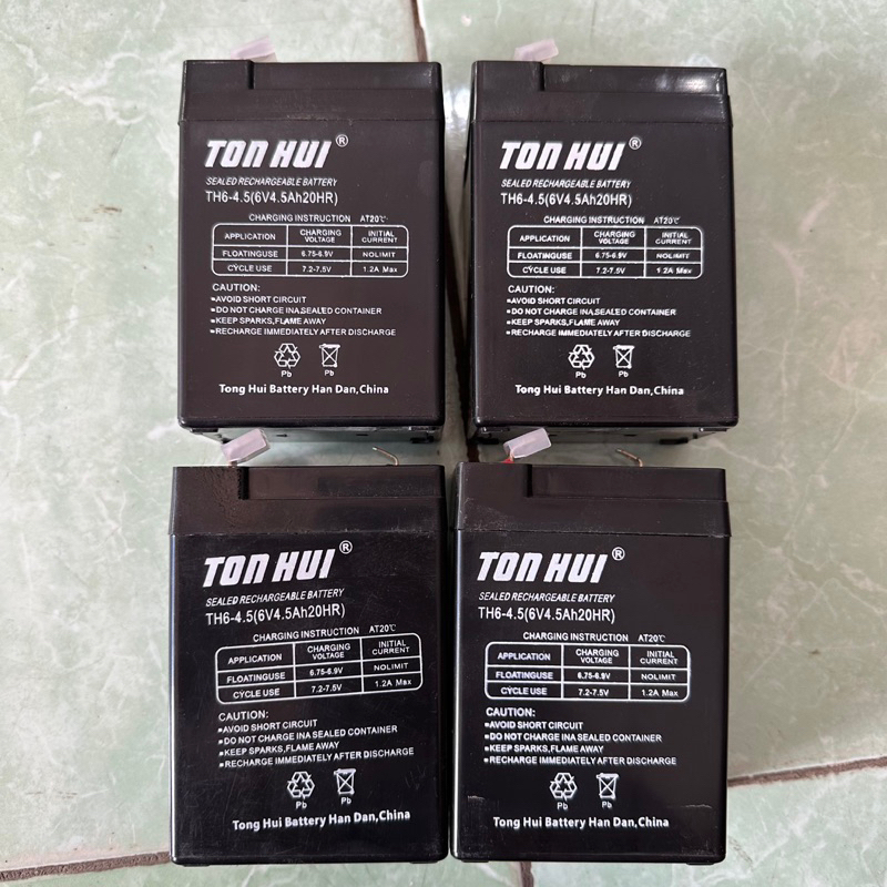 Ắc Quy Khô 6V-4.5Ah Thay Thế Cho Quạt,Xe-oto Điện-Loa