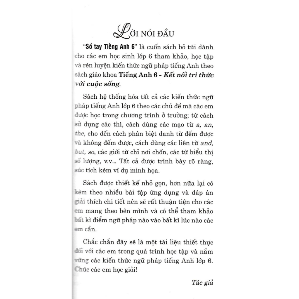 Sách - Sổ Tay Tiếng Anh Lớp 6  - HA