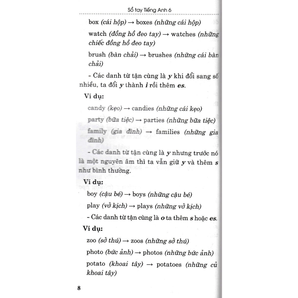 Sách - Sổ Tay Tiếng Anh Lớp 6  - HA