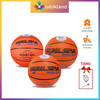 [Geru Star] Quả Bóng Rổ Banh Cao Su Size Số 5 6 7 Đồ Chơi Thể Thao Trẻ Em Vận Động Ngoài Trời