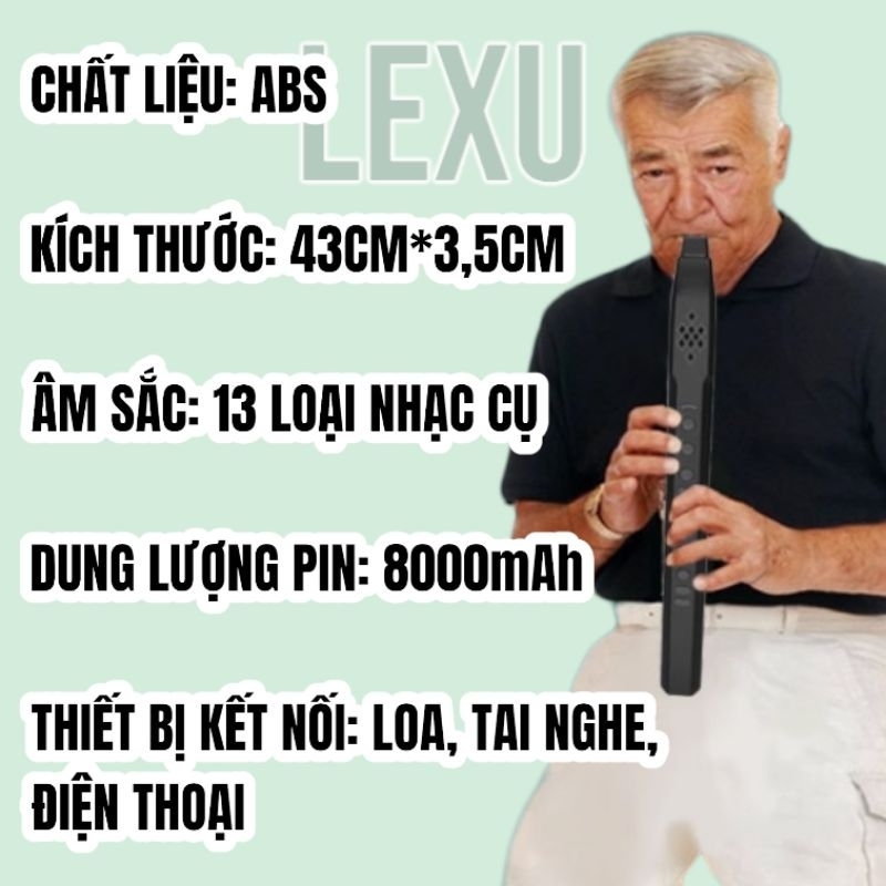 Sáo điện tử dòng LEXU | Tặng kèm Loa | Sáo kết nối với điện thoại thông qua Bluetool