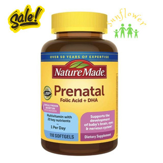 Vitamin tổng hợp Nature Made Prenatal Multi + DHA, Mỹ (150v) bổ sung dinh dưỡng, DHA cho mẹ bầu và sau sinh