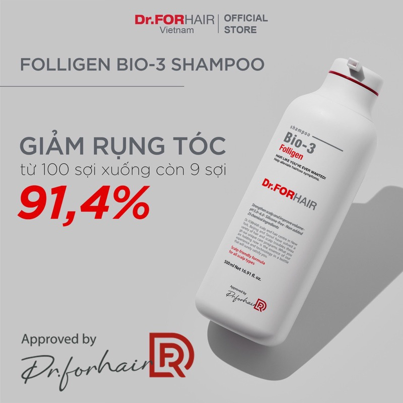DẦU GỘI CHỐNG RỤNG TÓC DR.FOR HAIR BIO 3 SHAMPOO 500ML