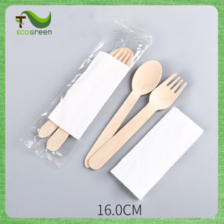 ( 50 set) Dao, Muỗng+Nĩa Gỗ và Tăm+GIấy Dùng 1 Lần Chất Lượng Cao An Toàn Cho Môi Trường-T2ECOGREEN