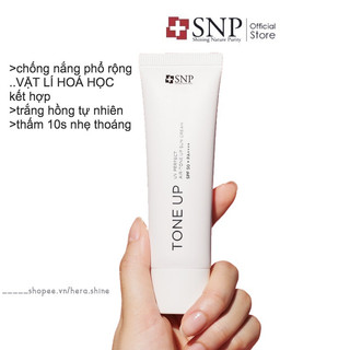 Kem Chống Nắng Phổ Rộng SNP Hàn Quốc Air Tone Up Kết Hợp Vật Lí Hoá Học Cooling Sun Mát Da Vitaronic Ngăn Nám