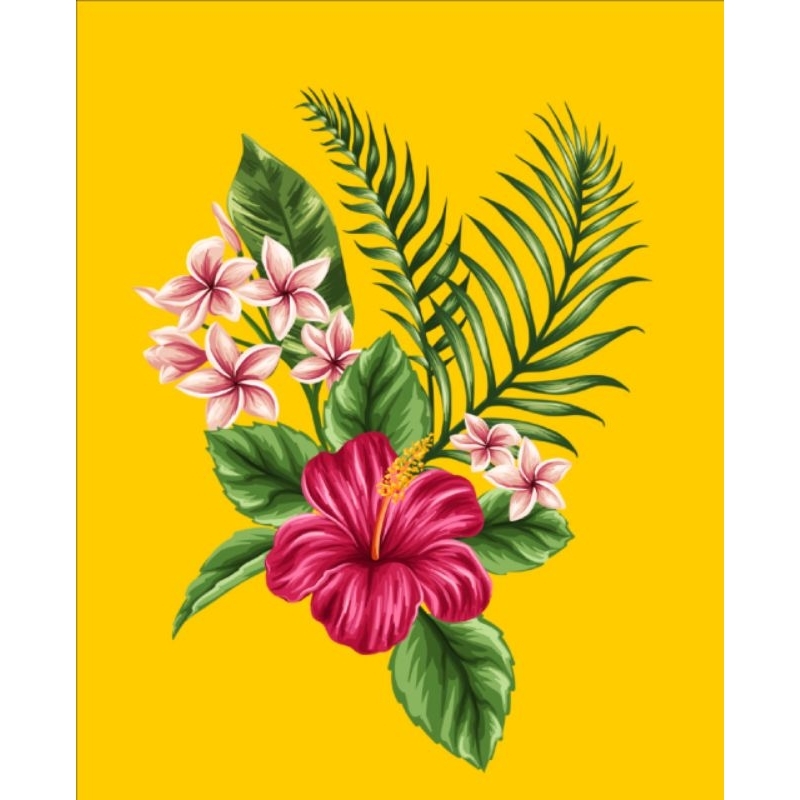 Hình ủi ép nhiệt, in áo. Mẫu Hoa lá 3D in áo dài, váy, yếm cho mẹ và bé