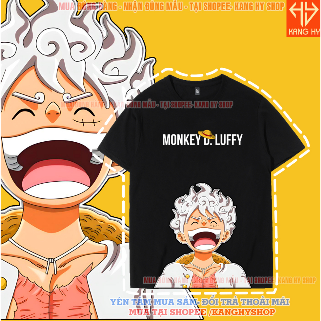 Áo Thun Luffy Gear 5 | Anime One Piece Vải Mền Mát F612