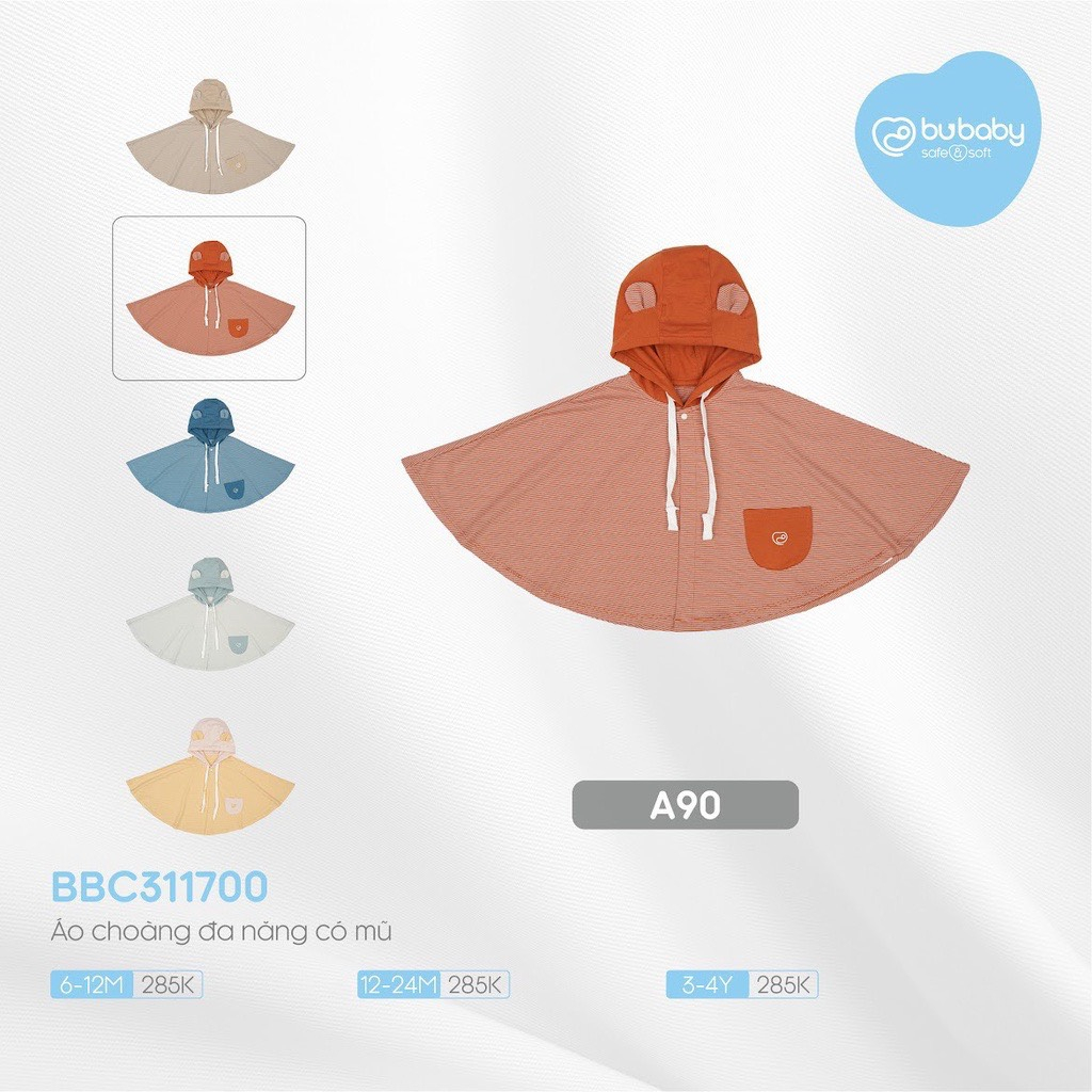 Bu baby Áo choàng đa năng có mũ Bubaby cho bé trai bé gái BBC311700