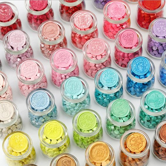 200 viên sáp đóng dấu niêm phong nhiều màu đặc biệt dùng trang trí thiệp cưới bì thư wax seal