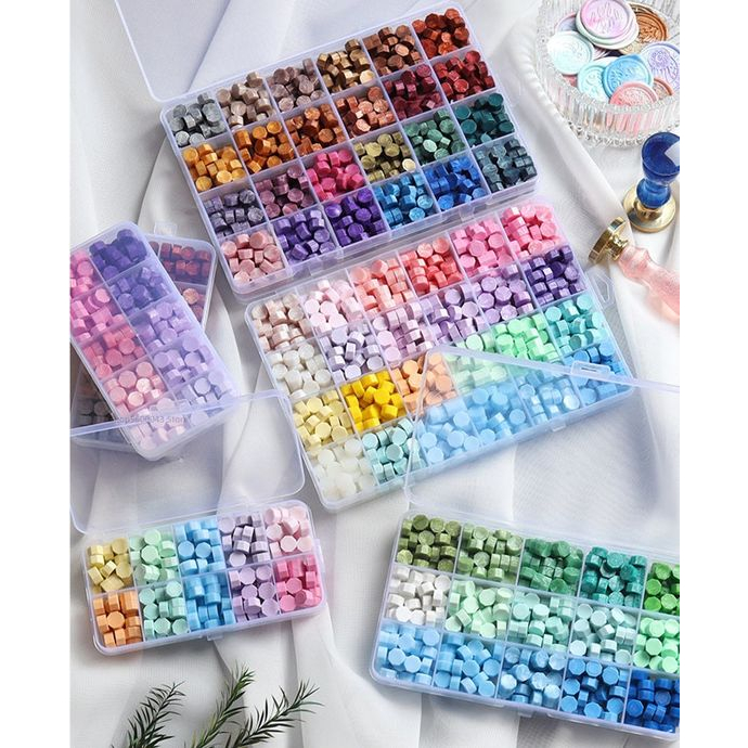 200 viên sáp đóng dấu niêm phong nhiều màu đặc biệt dùng trang trí thiệp cưới bì thư wax seal