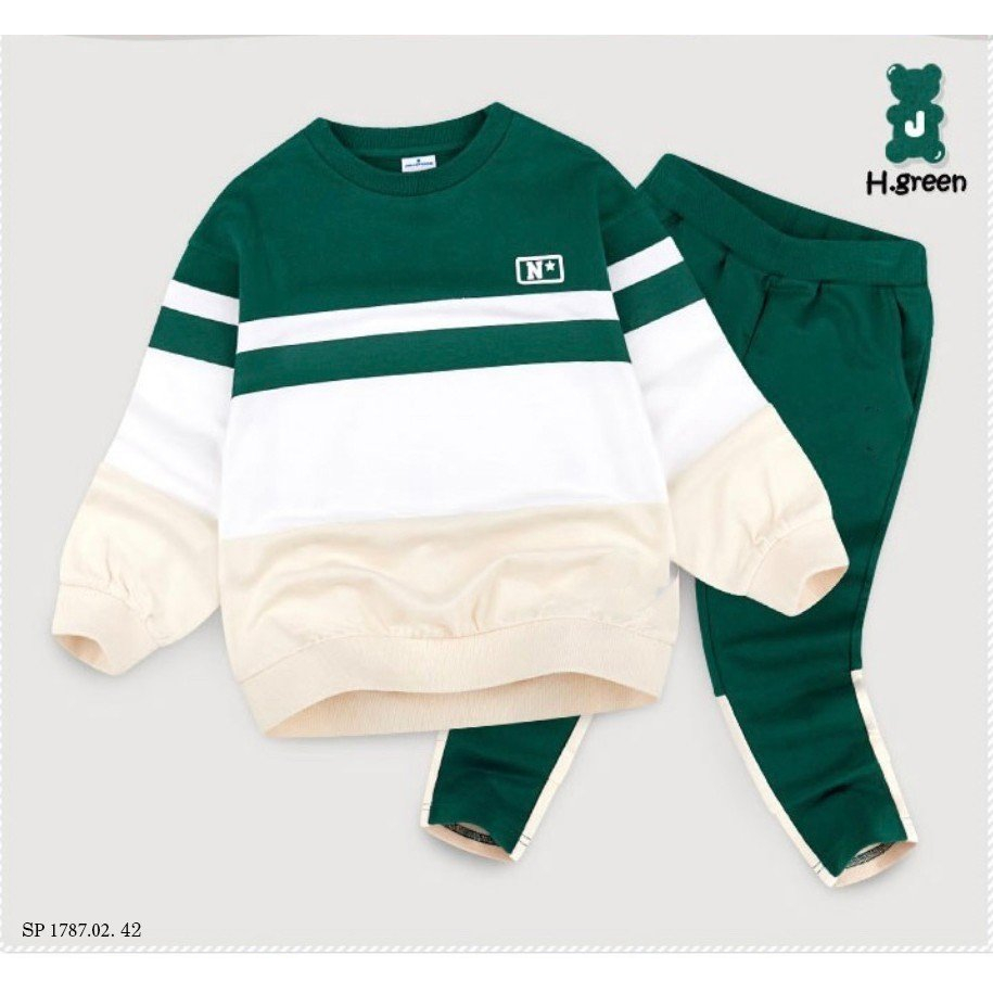 Bộ nỉ da cá thể thao cho bé BJE024