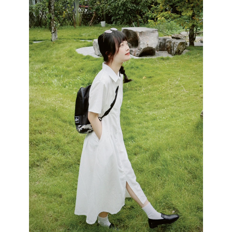 Nimi - Đầm sơ mi chiết eo nhẹ Signature shirts dress