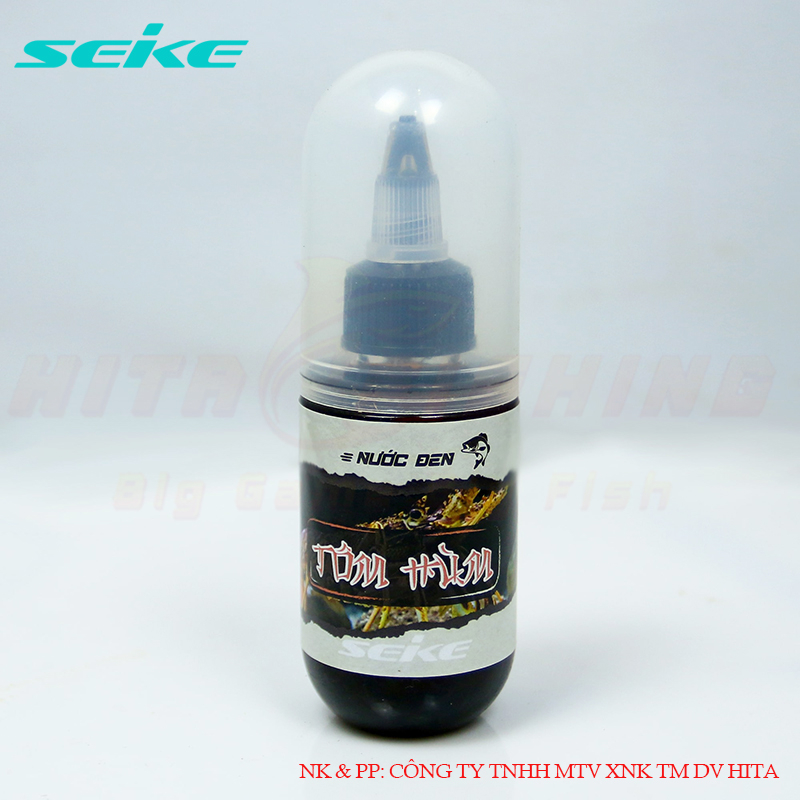 Tinh mùi câu cá Nước Tôm Hùm đen chai 80ml dùng cho câu đài, câu tay, chuyên câu cá rô phi, chép, trắm, diết
