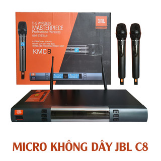 Micro không dây JBL KMC8 hát karaoke gia đình, đầu thu phát ổn định, hút mic hát nhẹ