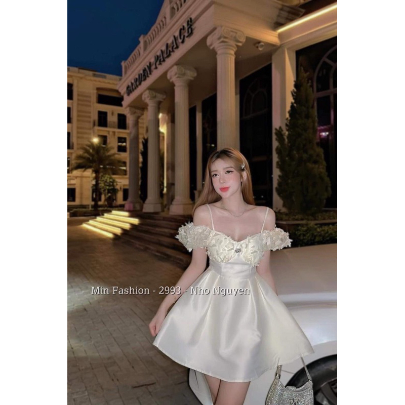 Đầm tapta nhũ xịn phối lưới bướm cao cấp