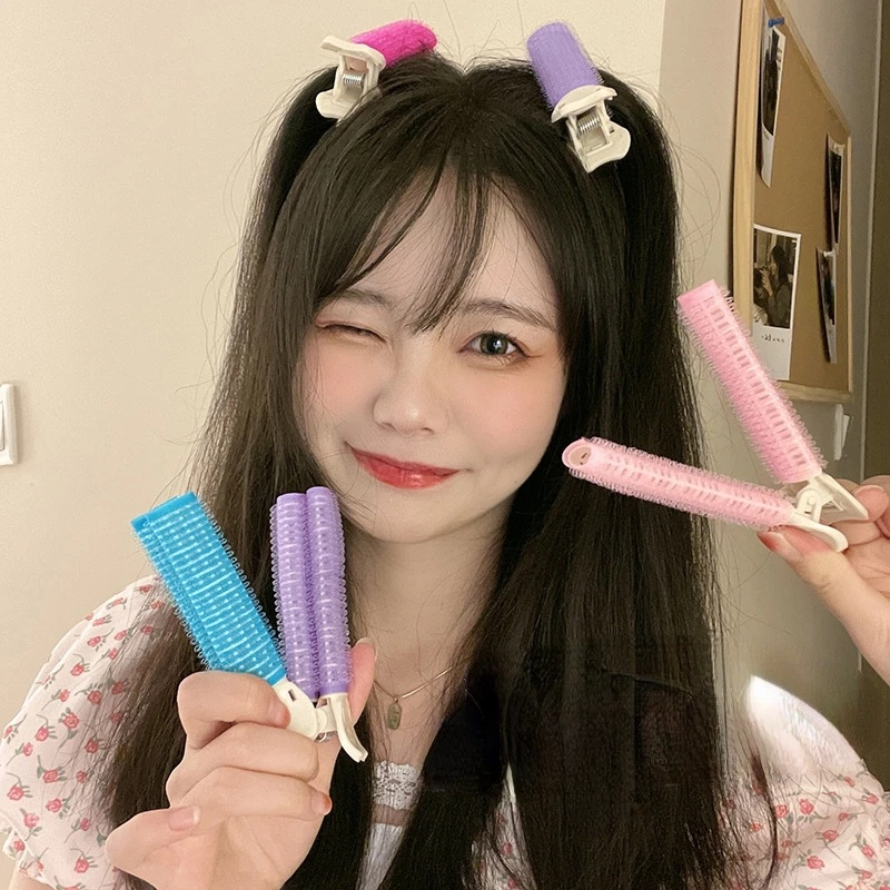 Kẹp Làm Xoăn Tóc Mái Bằng Lông Nhung Tự Nhiên Màu Kẹo Hình Melody Hoạt Hình Dễ Thương