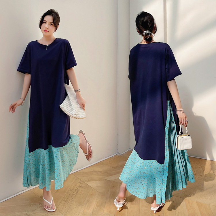 Đầm váy Suông Thun From rộng dáng dài bigisze xẻ tà cách điệu hông váy thời trang