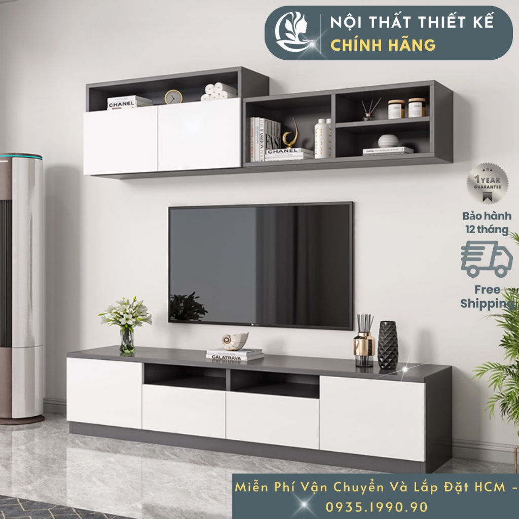 Tủ tivi phòng khách dùng làm kệ tivi Goodluck thiết kế đa năng đã lắp sẵn TTV016