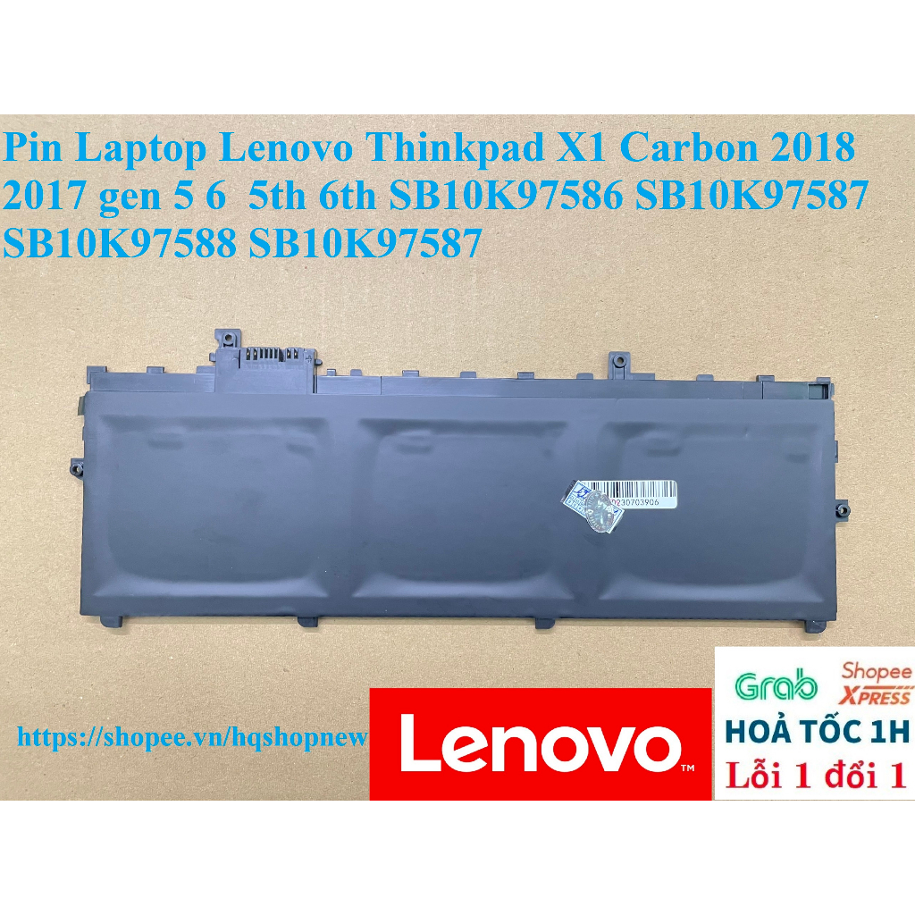 Pin Laptop Lenovo Thinkpad X1 Carbon 2018 2017 gen 5 6  5th 6th SB10K97586 SB10K97587 SB10K97588 SB10K97587