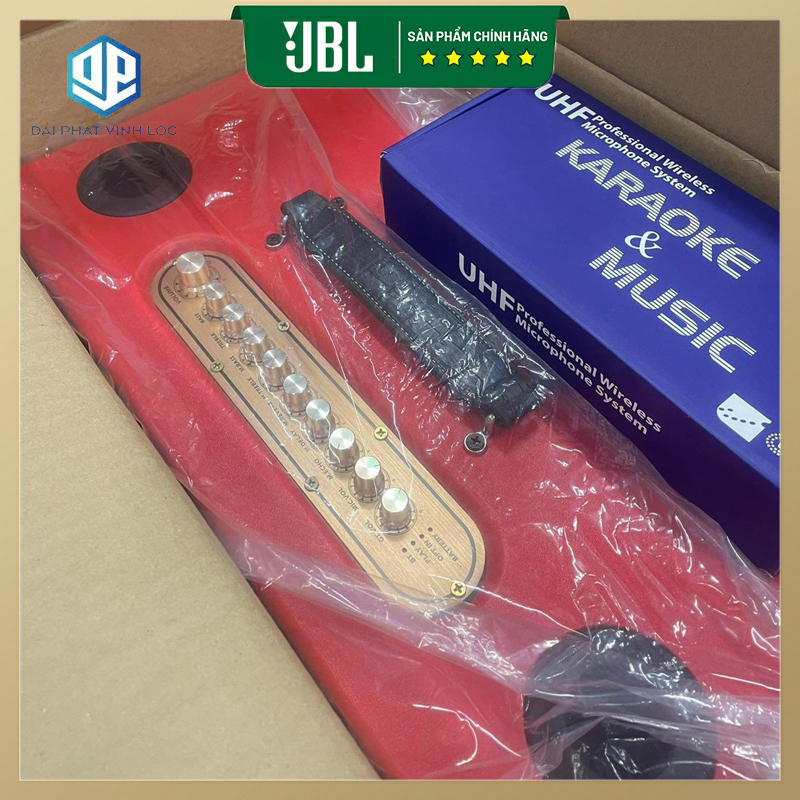 Loa karaoke xách tay JBL K-20 Loa 2 đường tiếng, 2 bass 20cm 2 Micro UHF công suất 500W JN10