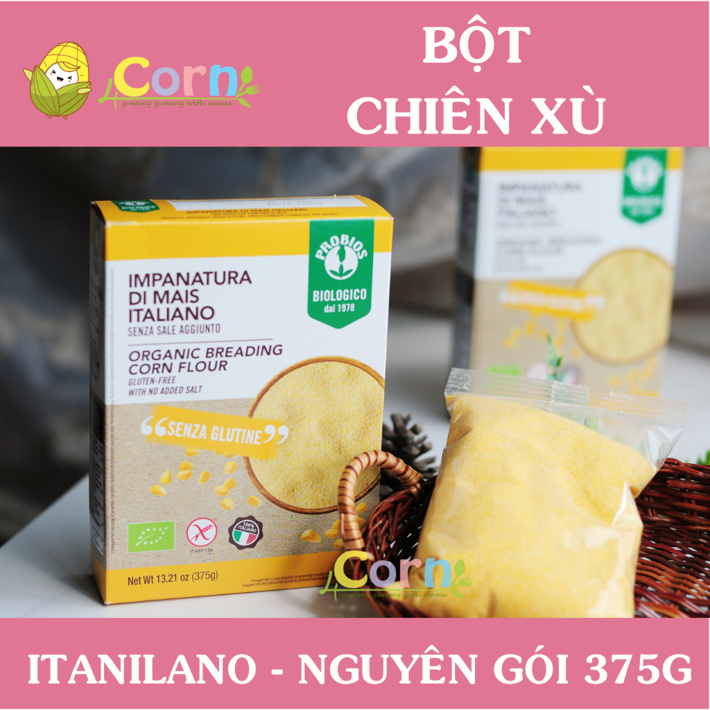 Bột chiên xù hữu cơ Italiano Ý và Topvalu Nhật - Cho bé 9m+