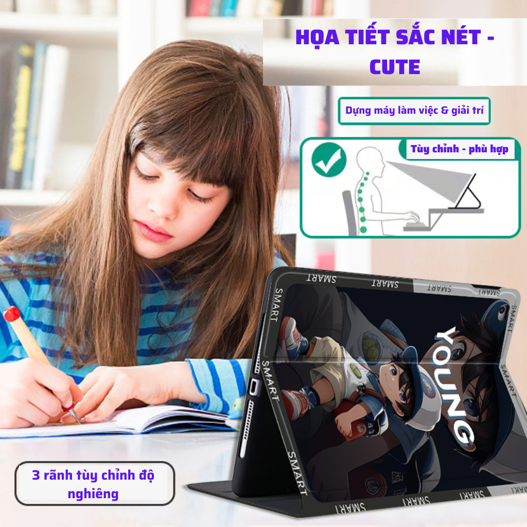 Ốp ipad Silicon Cô gái kỳ diệu siêu cute ốp ipad Air 1/2/3/4/5/Gen 5/67/8/9/10/Pro 11/9.7/10.5...MOBILE999