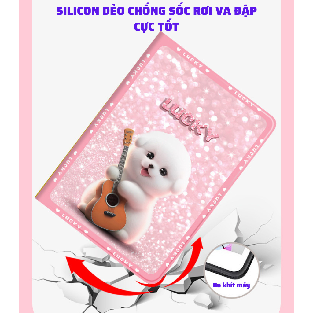 Ốp ipad Silicon Cô gái kỳ diệu siêu cute ốp ipad Air 1/2/3/4/5/Gen 5/67/8/9/10/Pro 11/9.7/10.5...MOBILE999