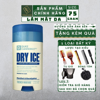 Lăn khử mùi duke cannon dry ice cooling menthol & eucalyptus 75g | mùi hương bạc hà & bạch đàn